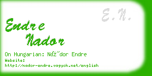 endre nador business card